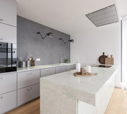 Bespoke Perth kitchen with an industrial concrete style