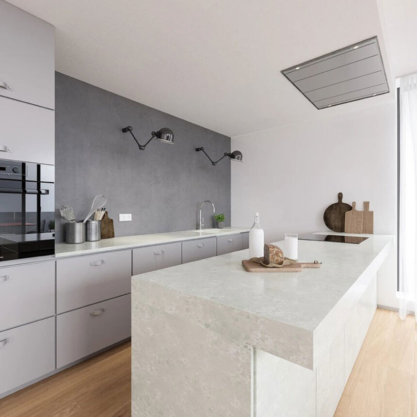 Bespoke Perth kitchen with an industrial concrete style