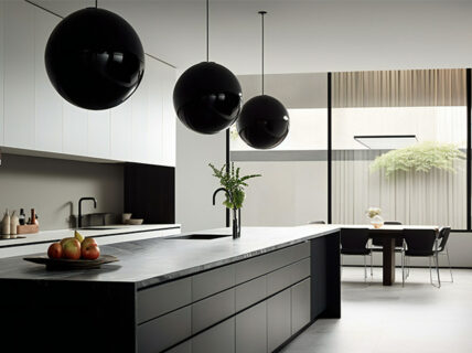 Kitchen renovation trends - a striking black kitchen