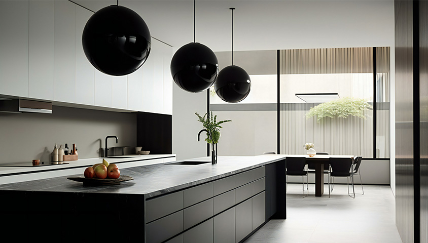 Kitchen renovation trends - a striking black kitchen
