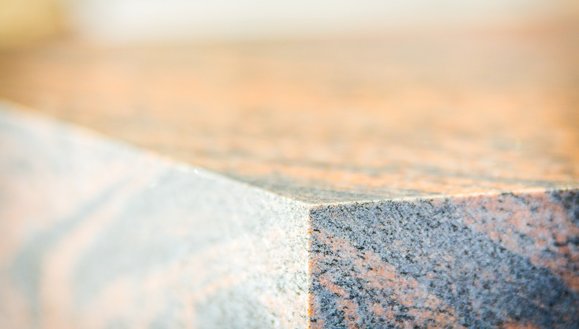 Up-close image of a granite kitchen benchtop installed as part of a granite kitchen renovation in Perth.